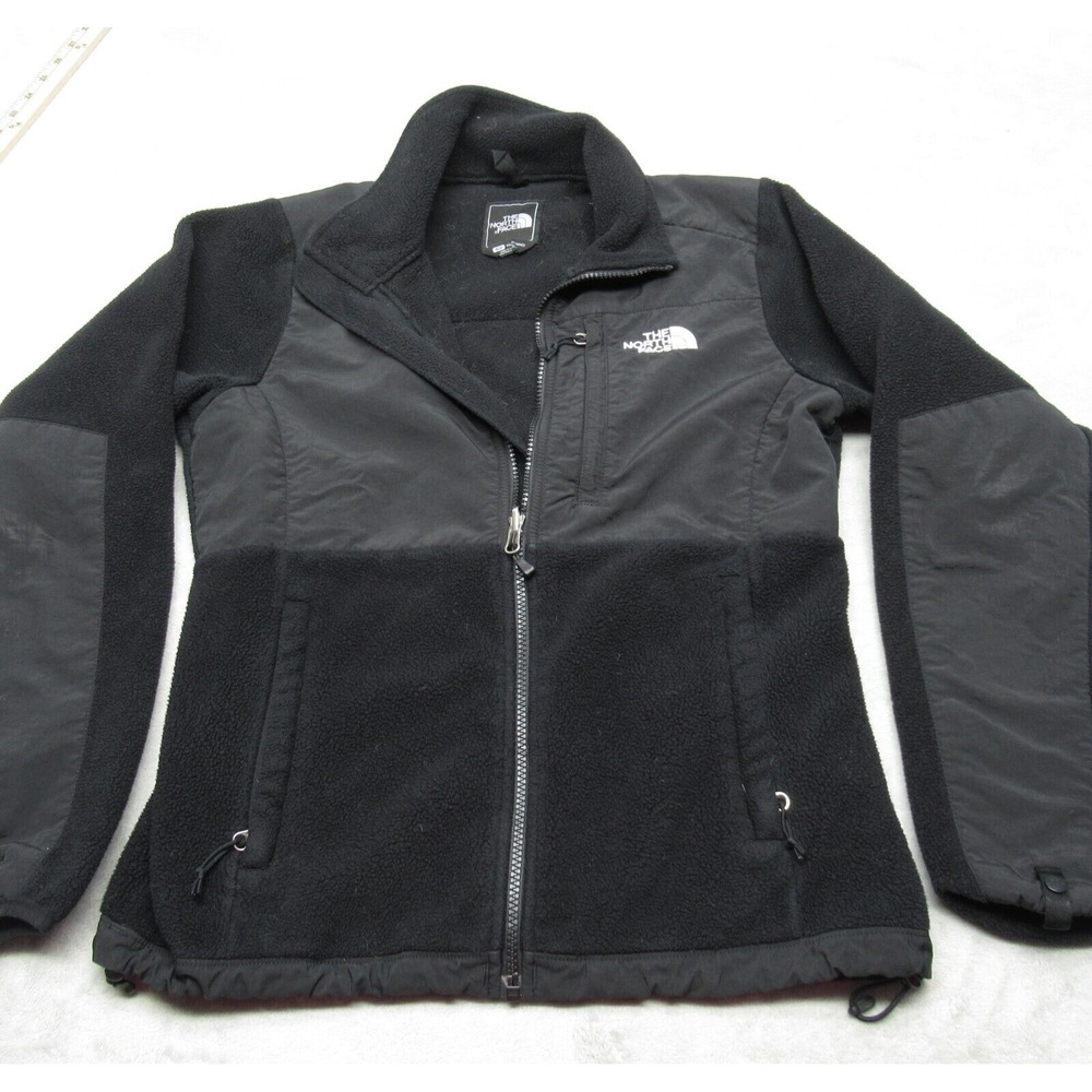 The North Face Denali Jacket Womens Small Black Polartec Fleece Full Zip READ